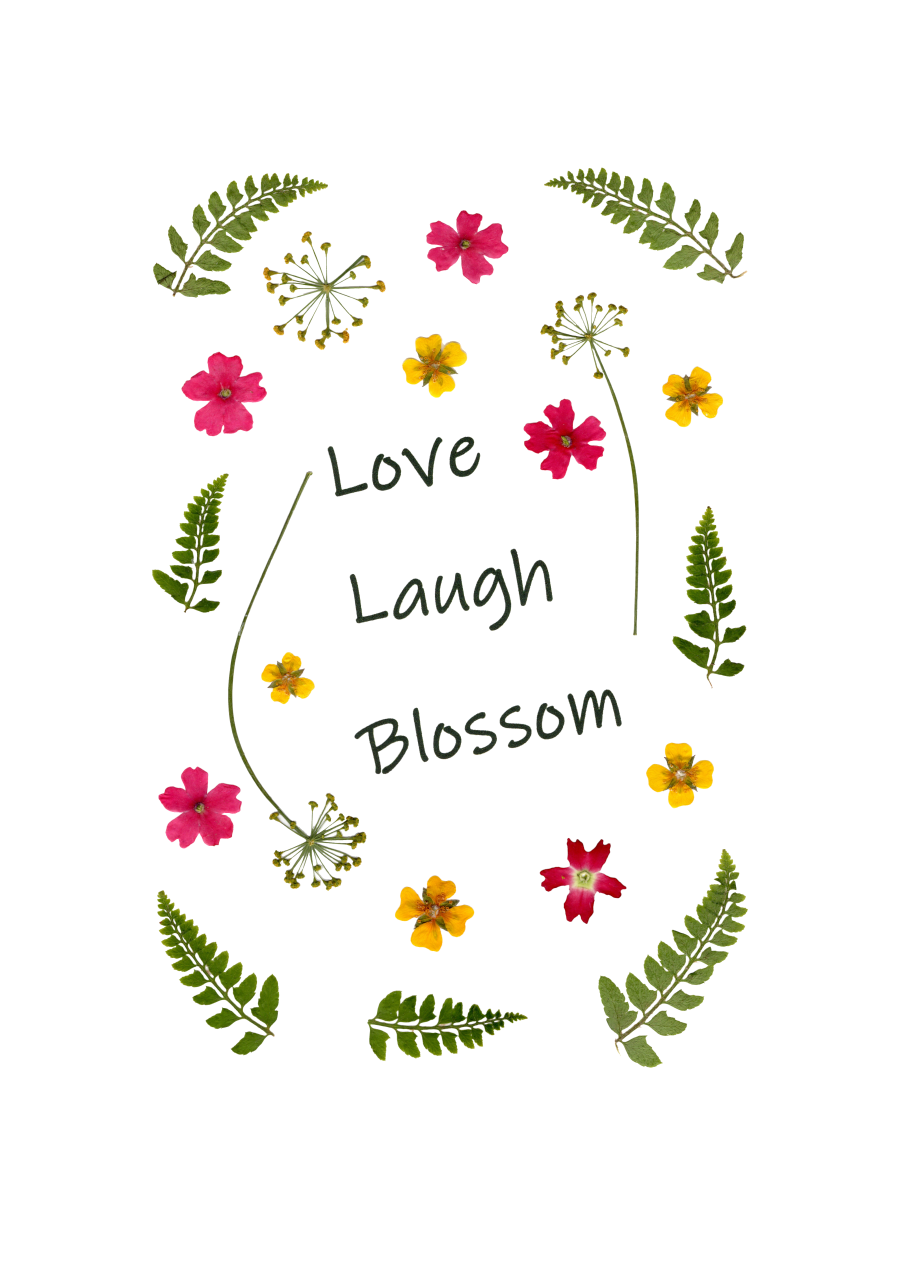 Print-A5 Love Laugh Blossom