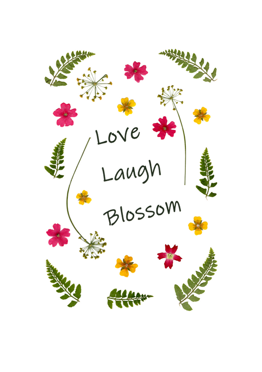 Print-A5 Love Laugh Blossom